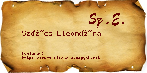 Szűcs Eleonóra névjegykártya