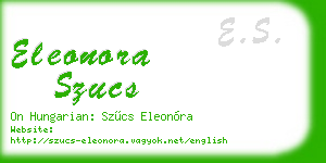 eleonora szucs business card